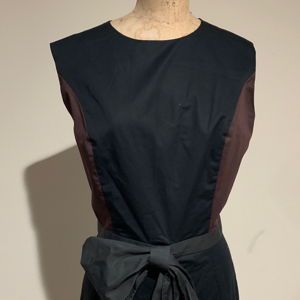 Yves Saint Laurent Black and Brown Midi Dress - Picture 2 of 4